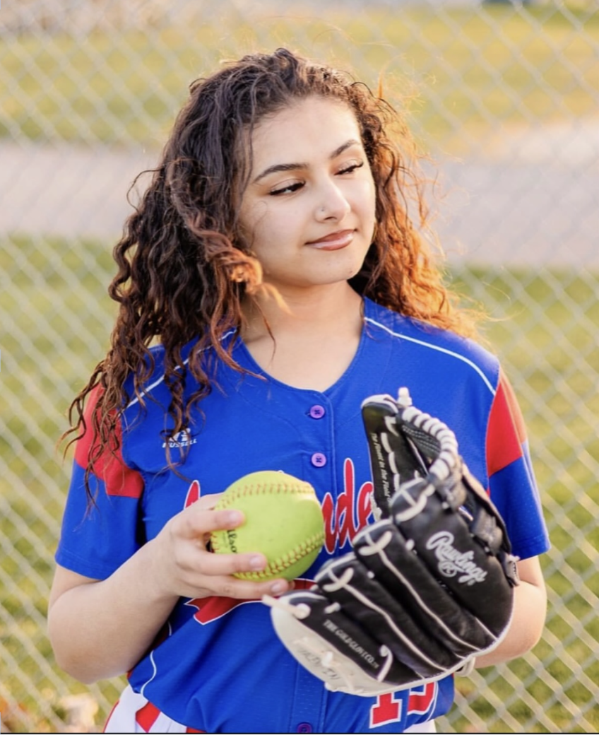 Jaylynn Valentin at her last softball game of sophomore year. 